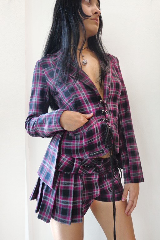 PINK CHECKERED SCHOLAR SET