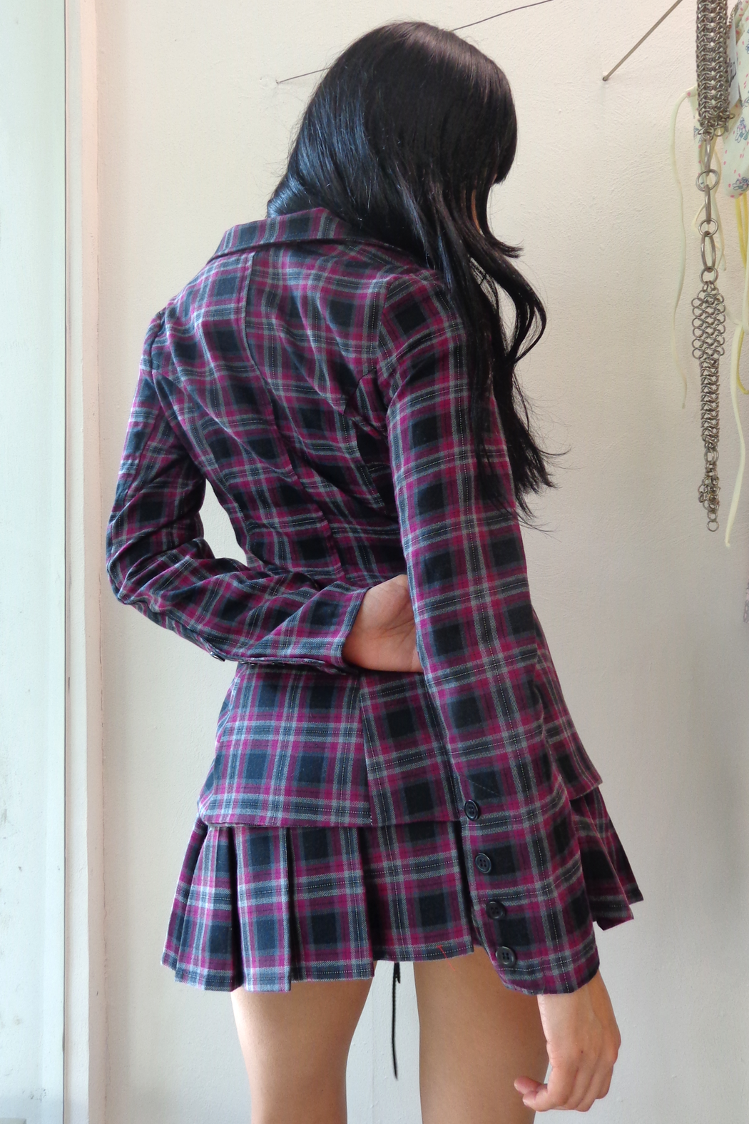 PINK CHECKERED SCHOLAR SET