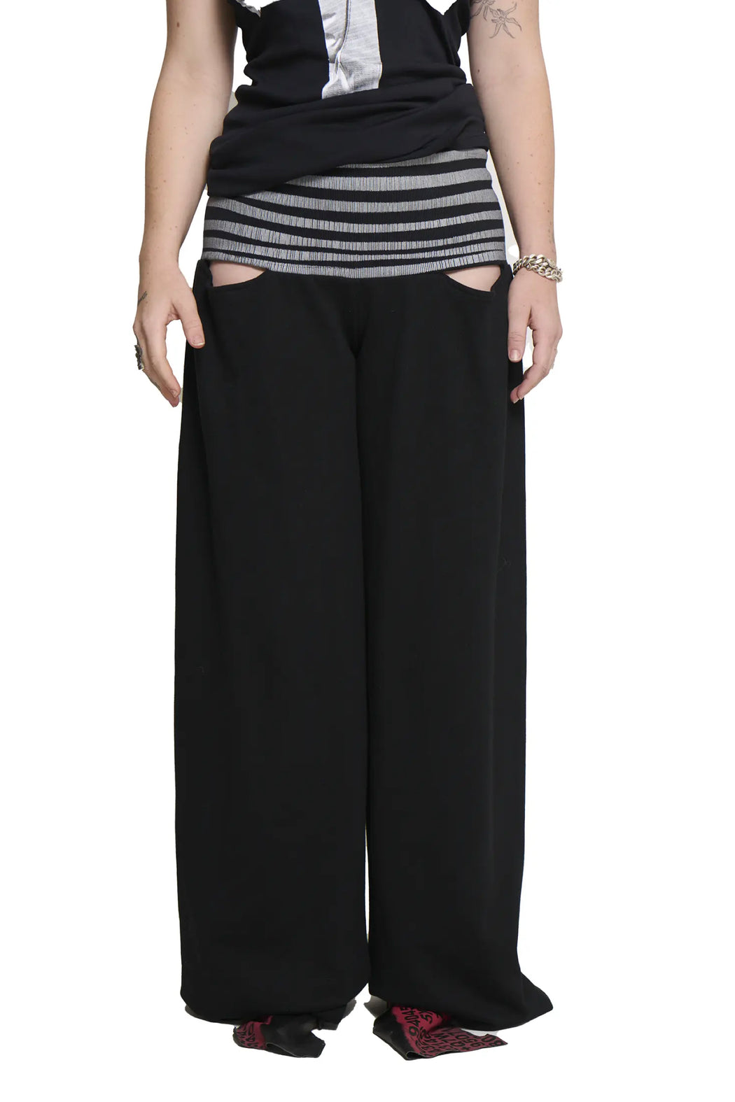 Circus Pants Black Silver