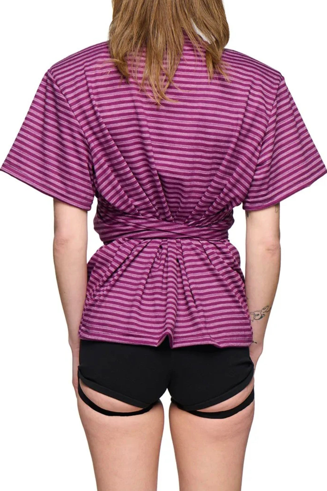 Scrunch T-Shirt - Purple Stripe