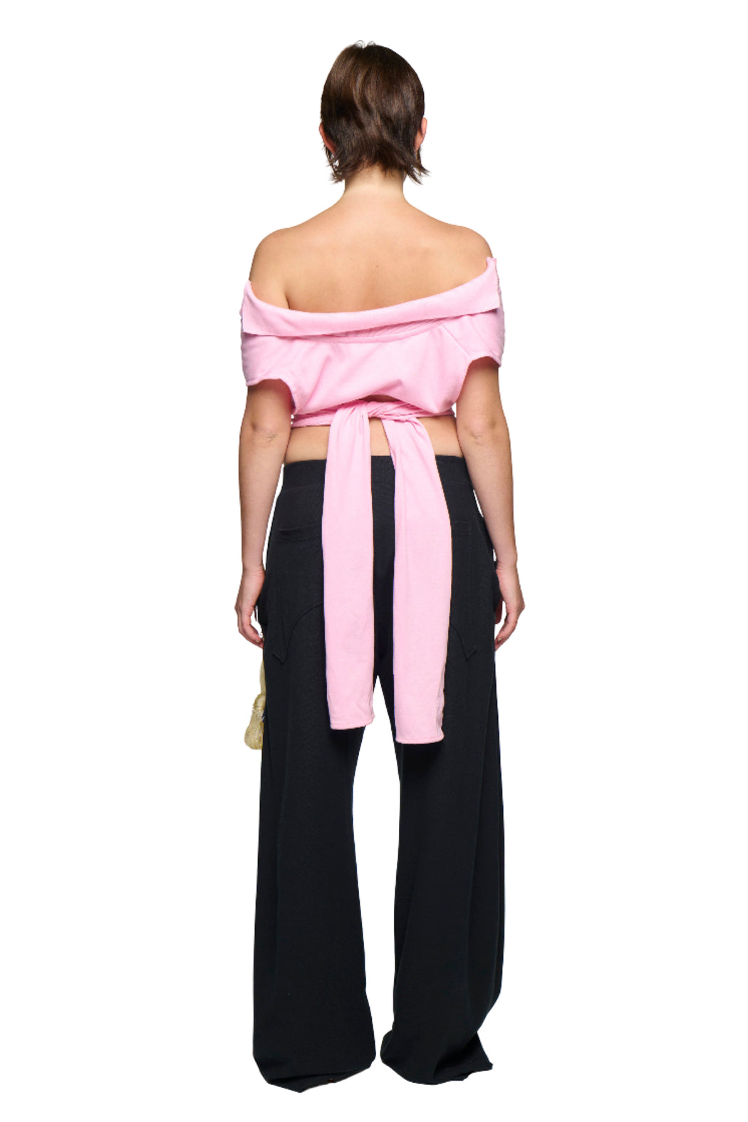 Backless Polo Shirt - Pink