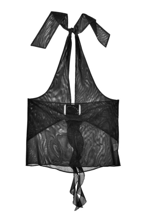 ROSE HALTER TOP - BLACK