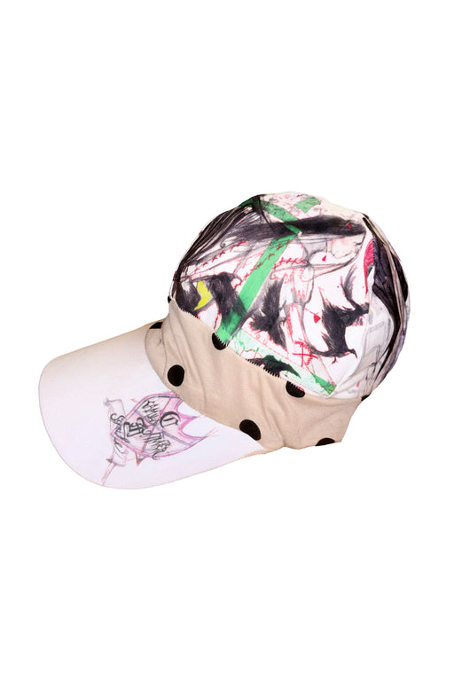 Jersey Pink Slouch Cap - White