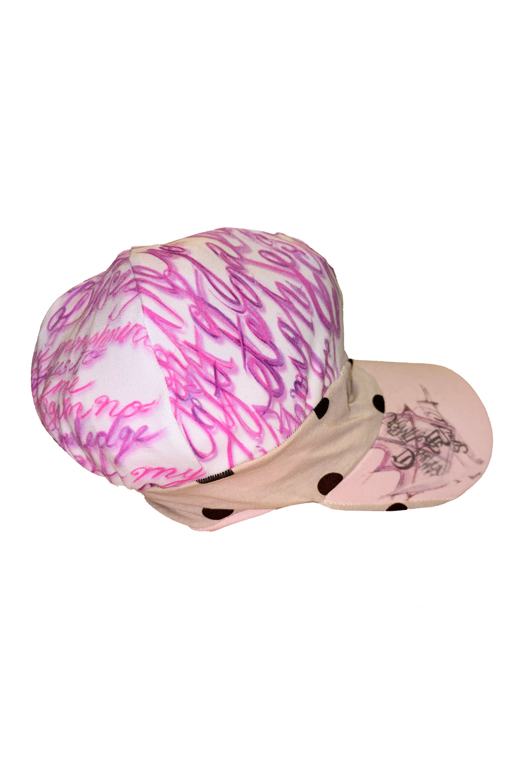 Jersey Pink Polkadot Slouch Cap - Pink