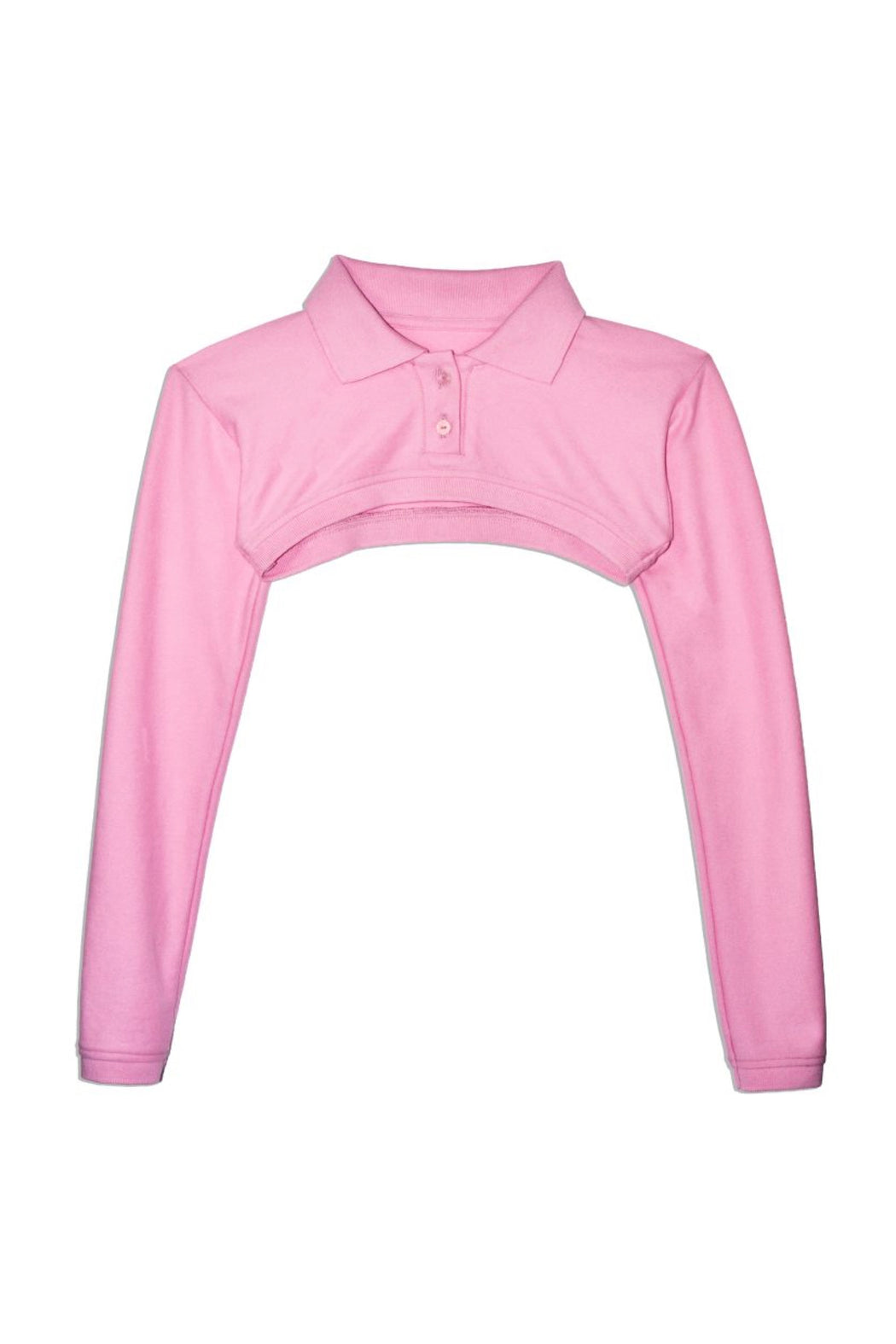 MINI POLO LONGSLEEVE - BUBBLEGUM PINK