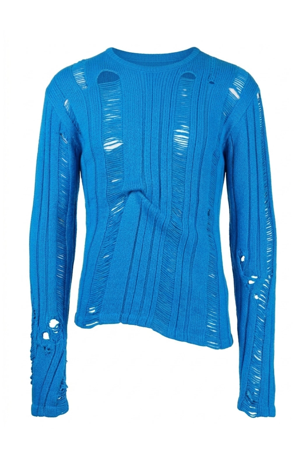 DRAPPED SWEATER BLACK/BLUE