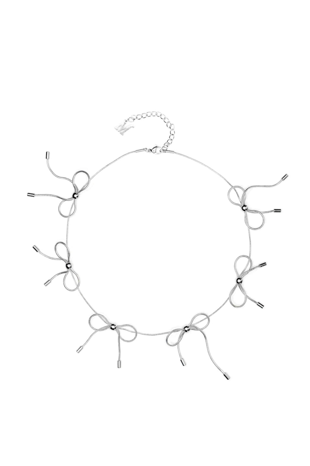 BOW NECKLACE - SILVER