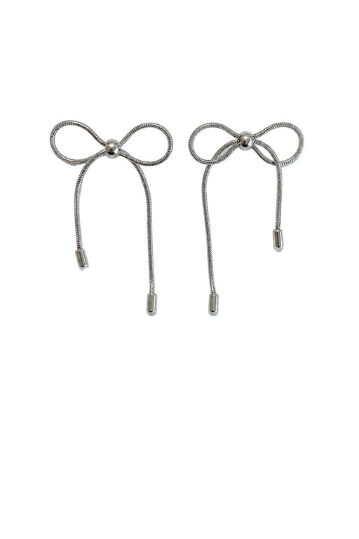 BOW EARRINGS - SILVER