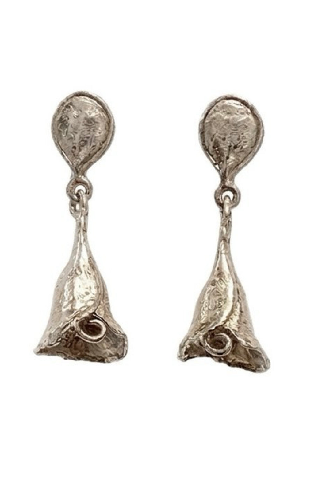 Sterling Jacaranda Shaped Earrings