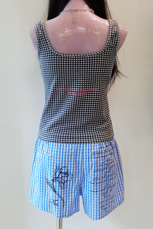 Black White Furros Tank Top