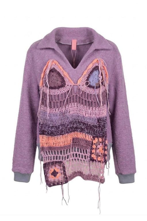 KNIT LEYERED SHIRT TOP
