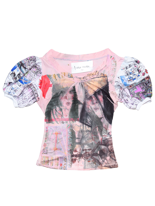 Airplain Puff Sleeve Top