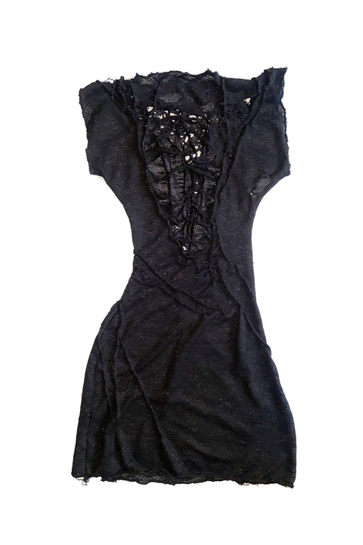 DISTRESSED BLACK DRESS