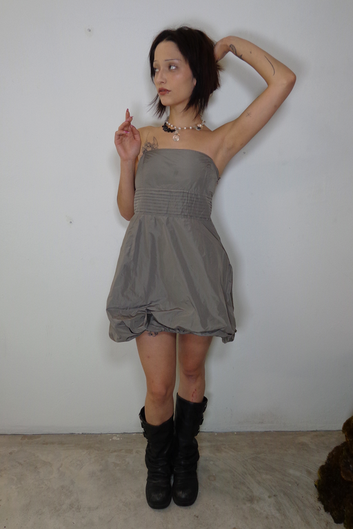 Bubble Dress Beige