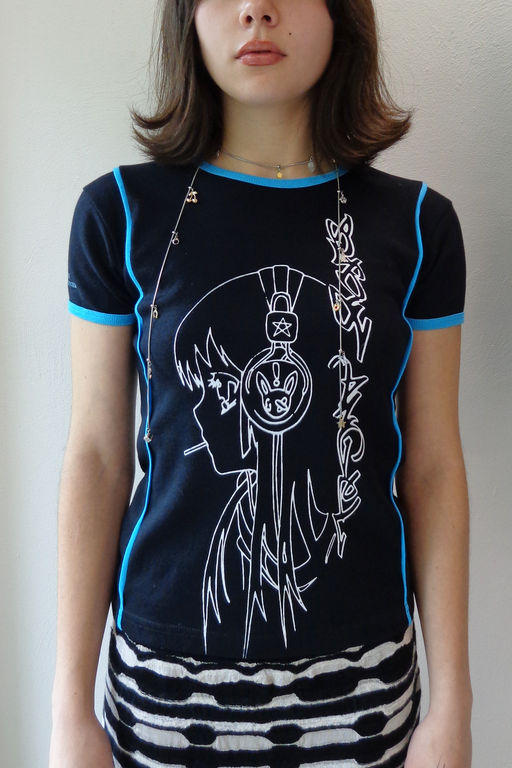 Blue and Black T-shirt