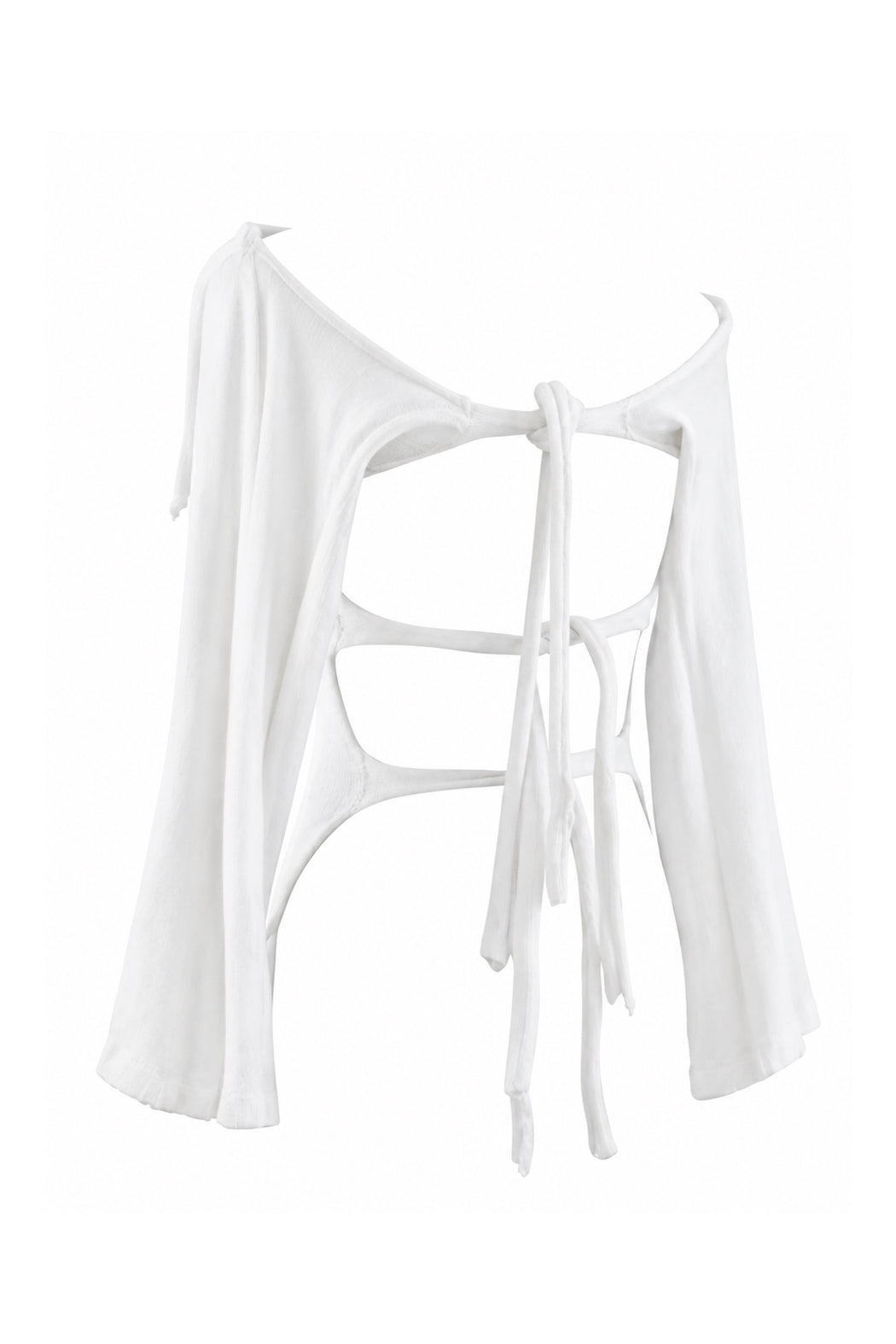 BACKLESS SWEATER- WHITE