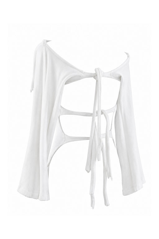 BACKLESS SWEATER- WHITE