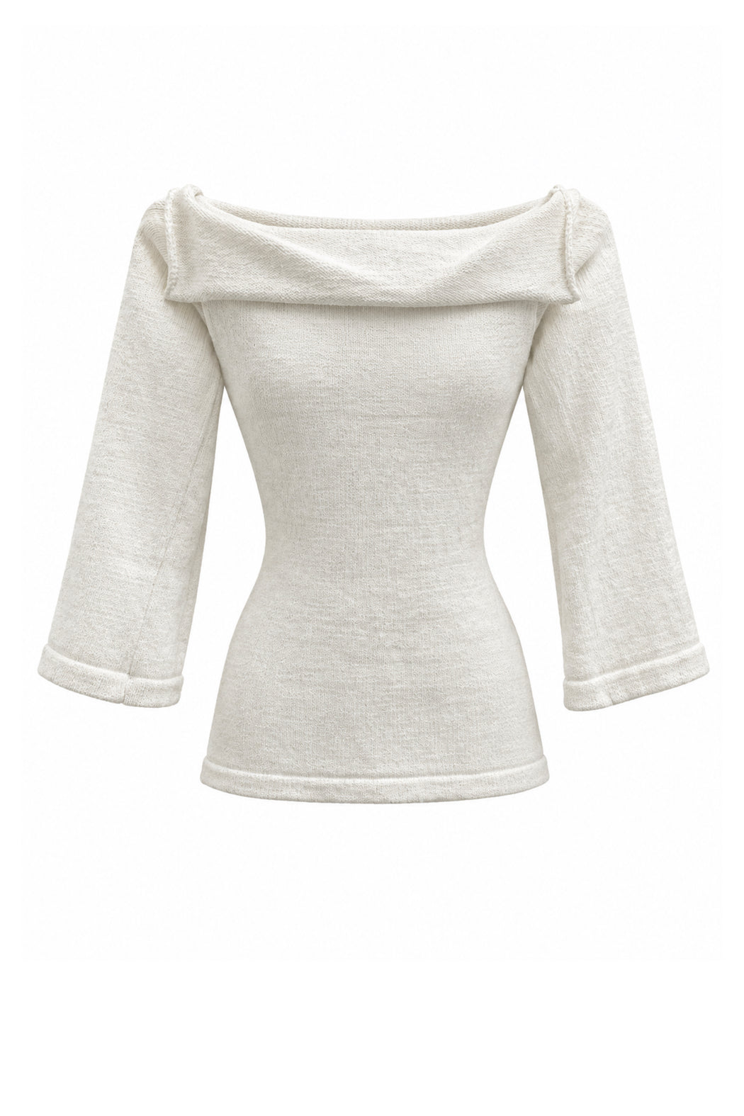 BACKLESS SWEATER- WHITE