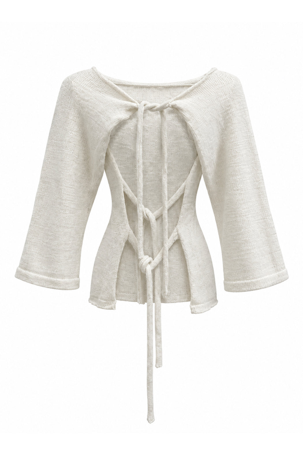 BACKLESS SWEATER- WHITE