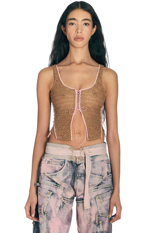 Lila Top Nude & Pink