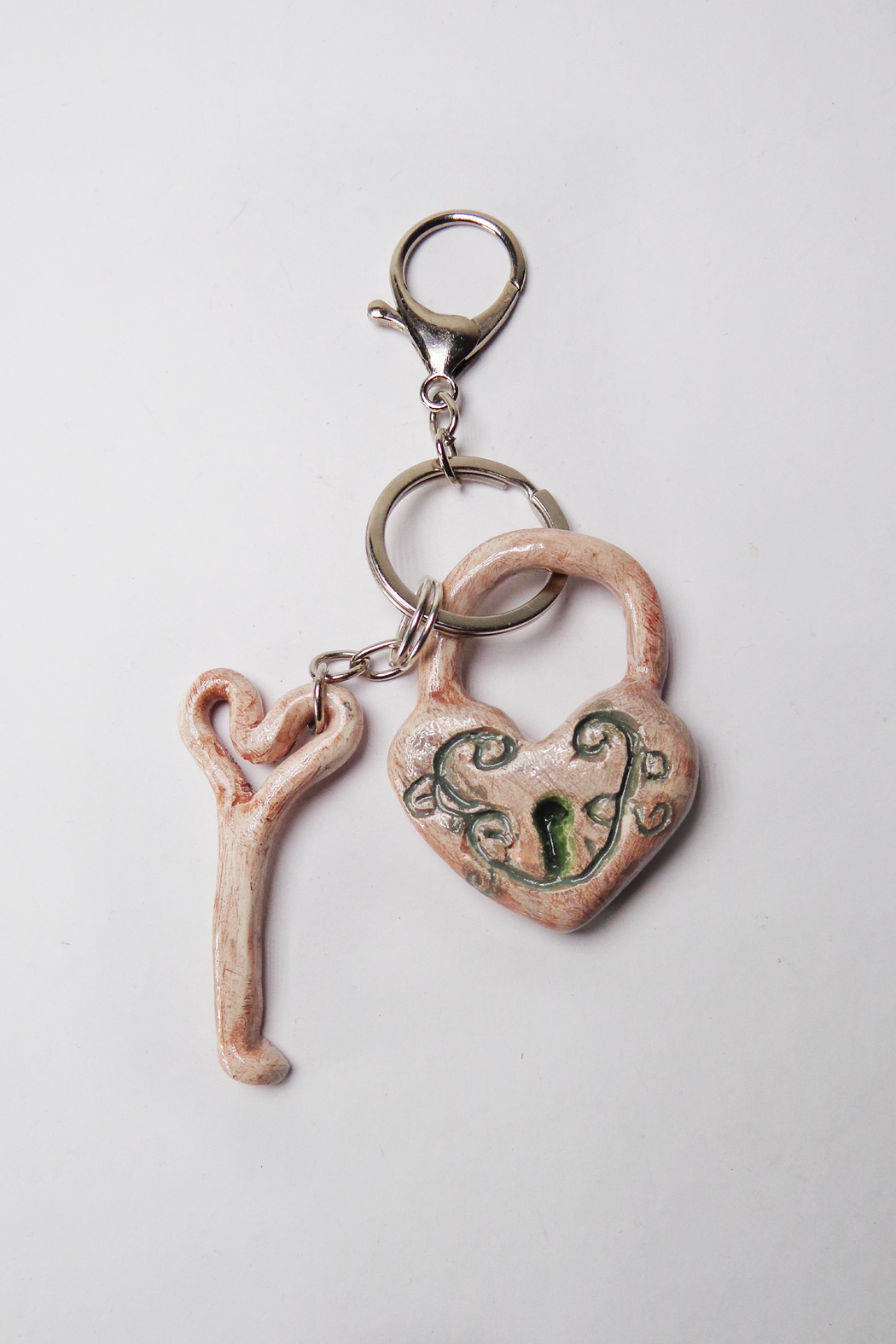 Key To My Heart Ceramic Keychain