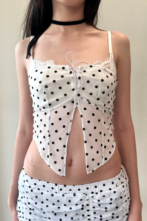 Strapless Polka Top