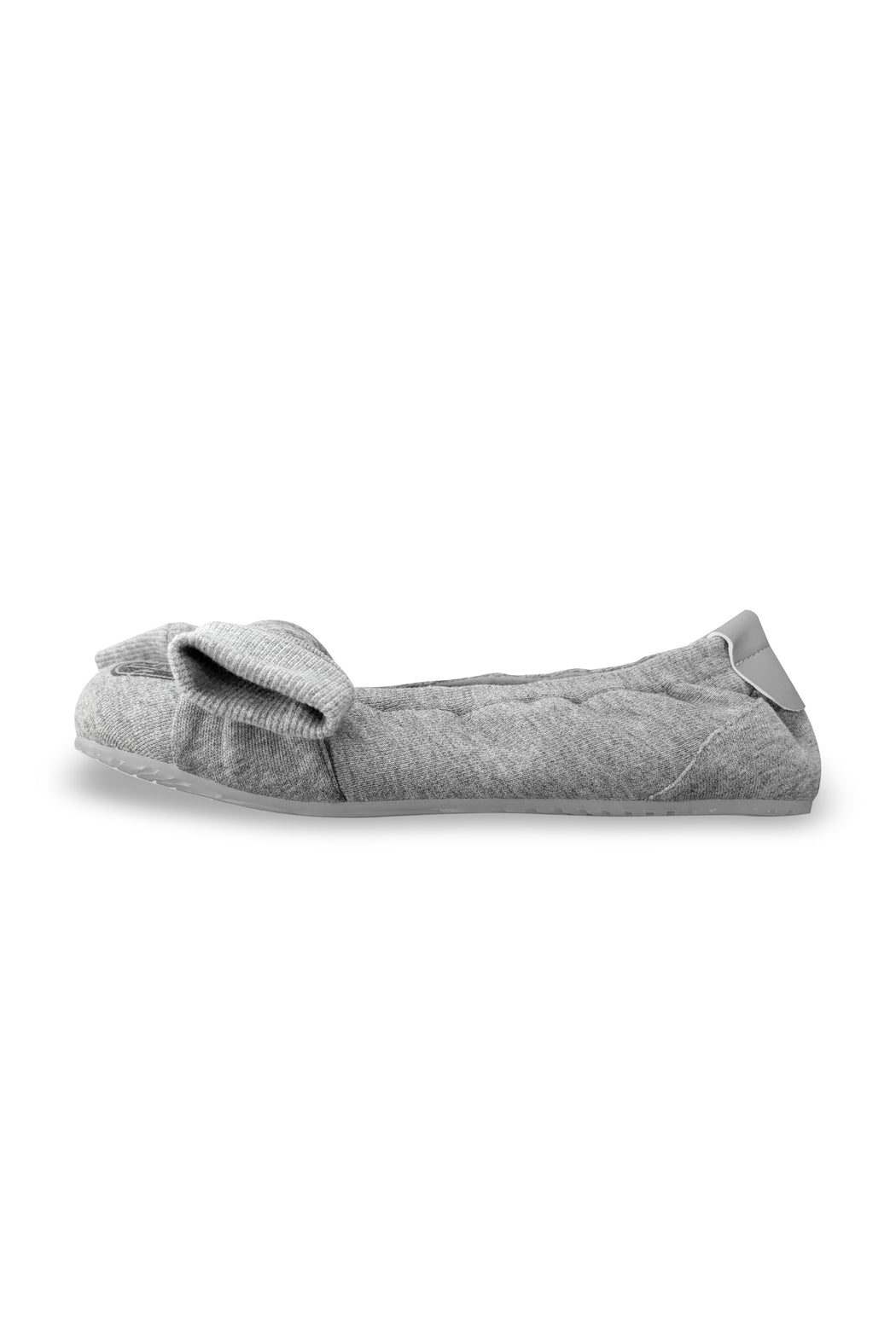 GREY HOODIE KNOT BALLET FLATS