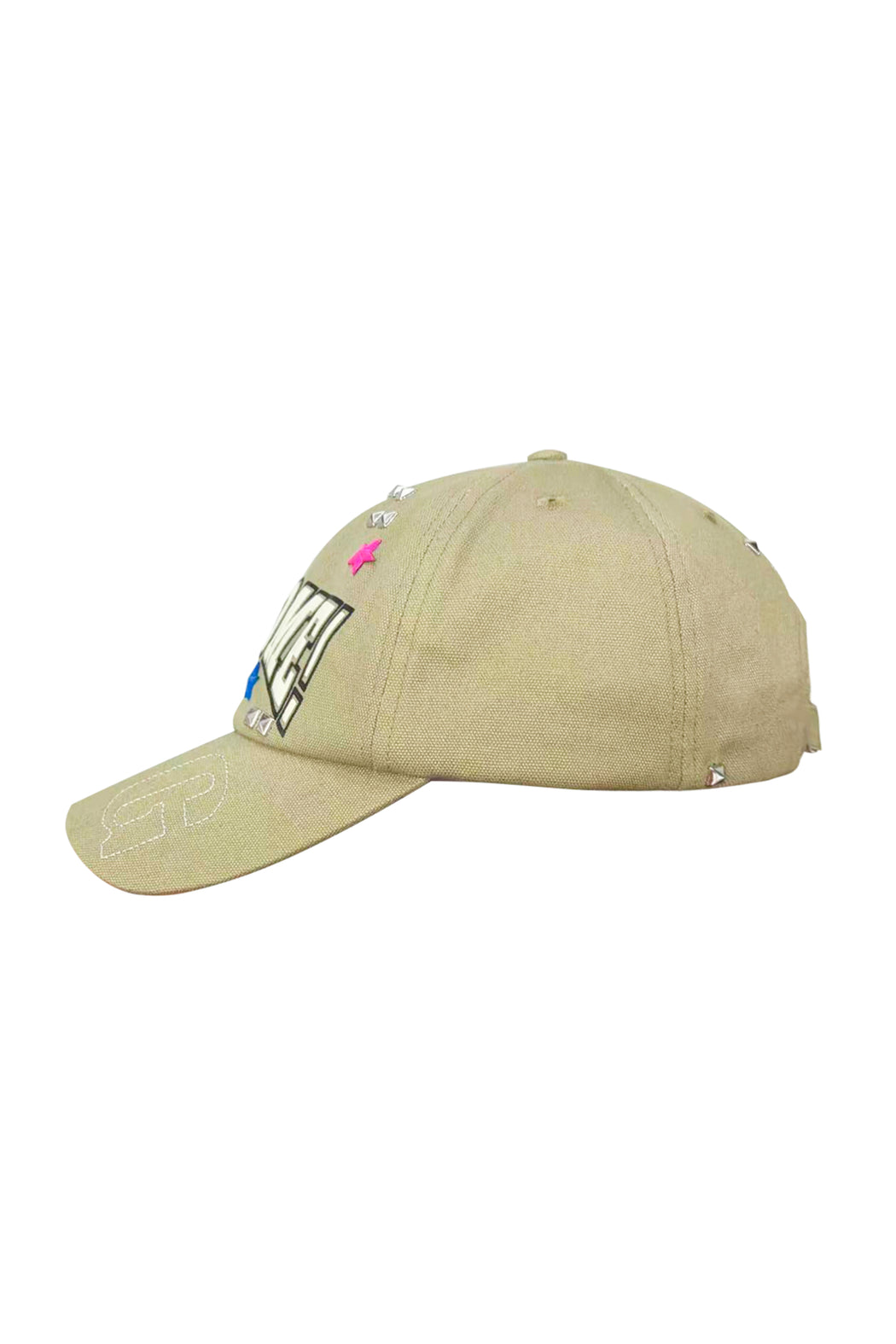 STAR STUDDED CANVAS BASEBALL CAP