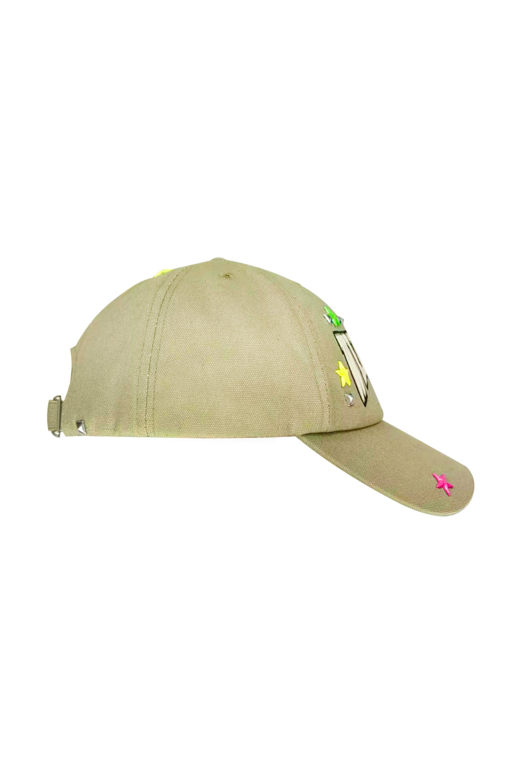STAR STUDDED CANVAS BASEBALL CAP