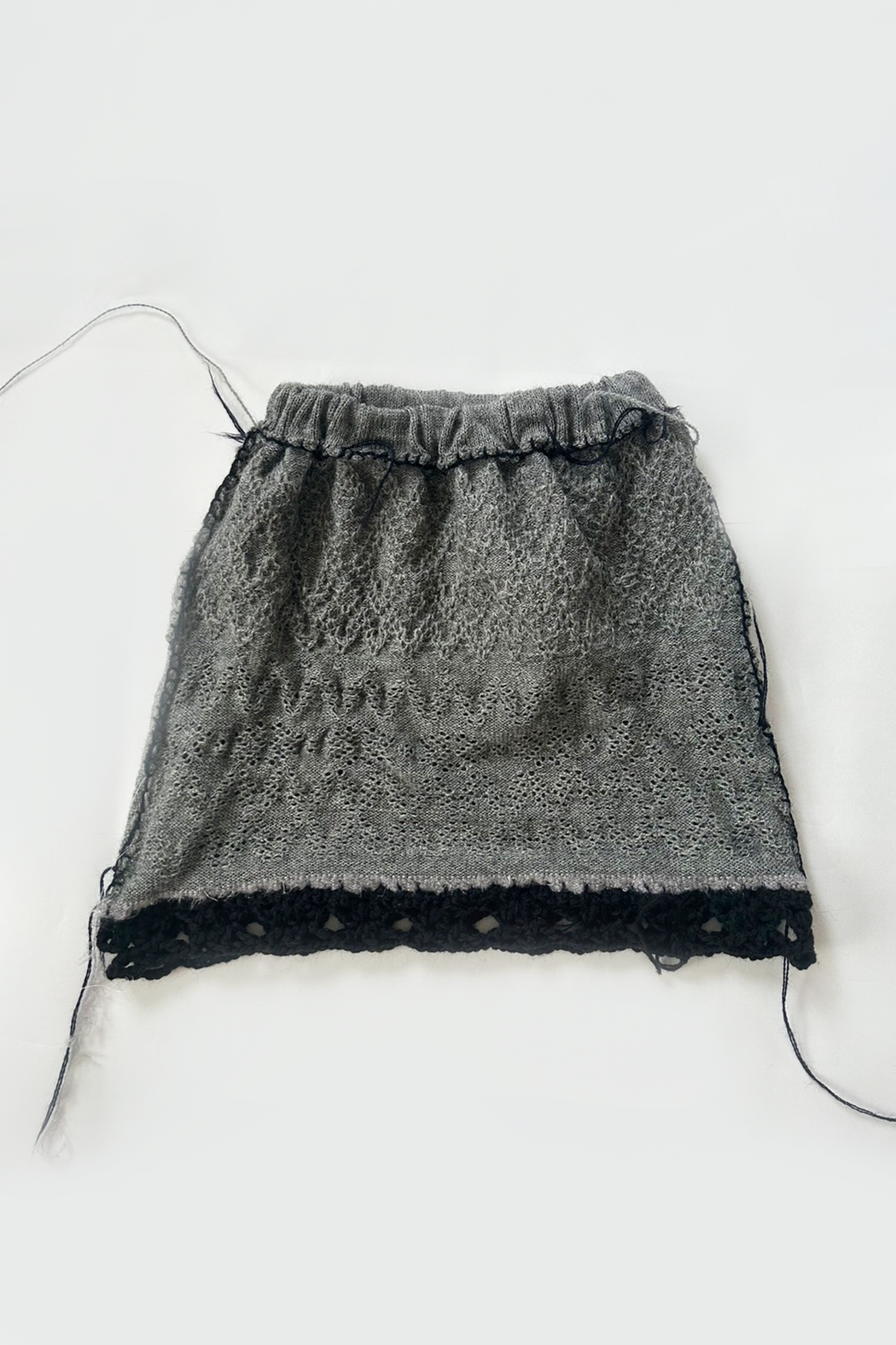 Gray Knit Skirt