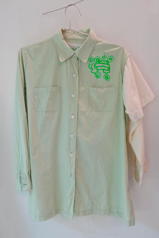 Button Down Mint Assymetric