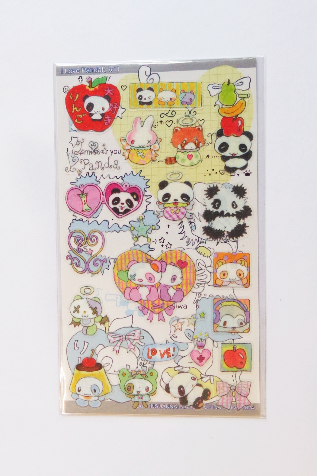 I LOVE PANDA STICKERS - OLIWA