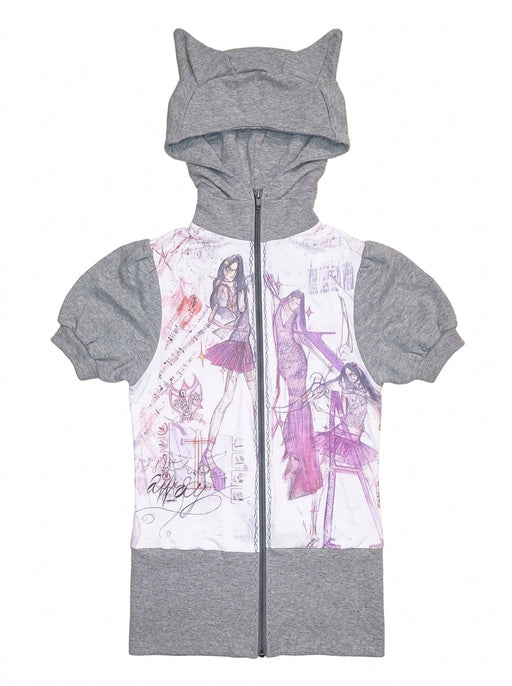 Cat Ears Hood Zip Up