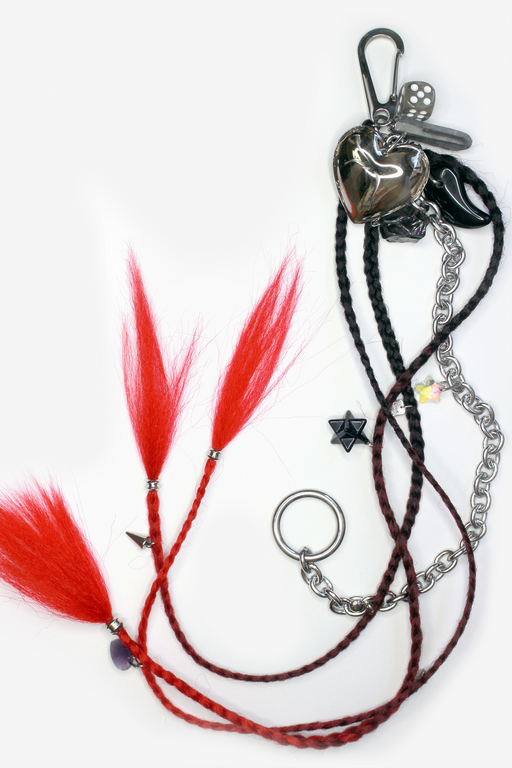 Red Rat Tail Keychain