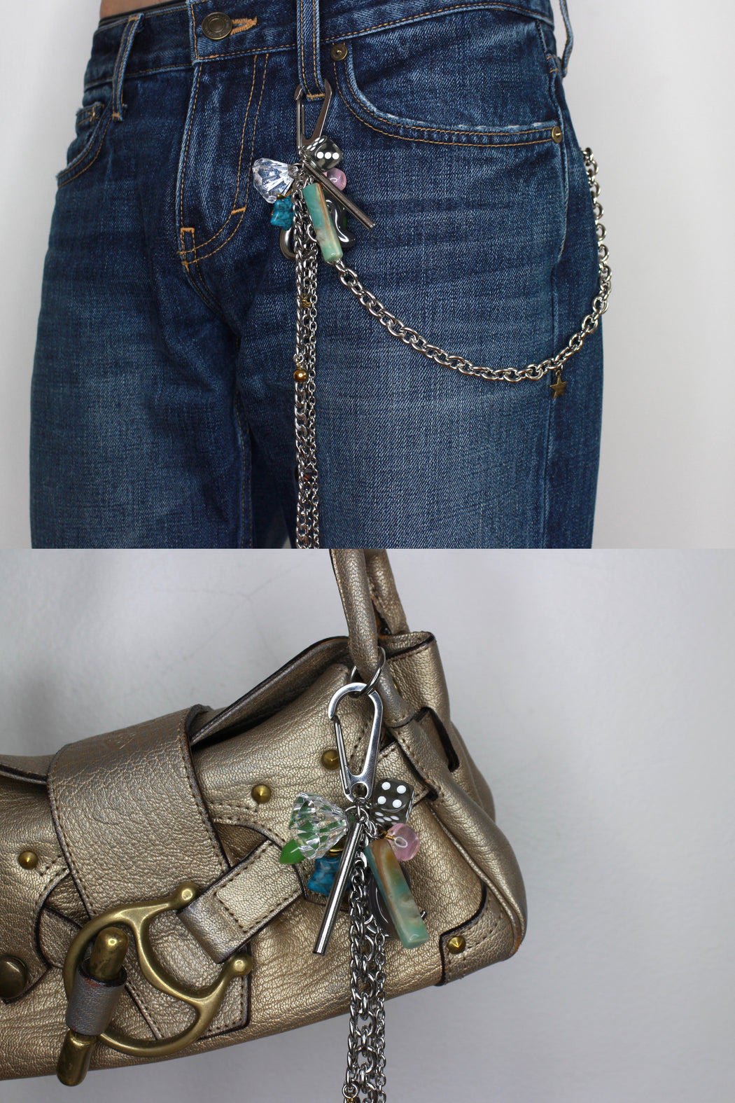 Kinetic Chain Keychain - Silver