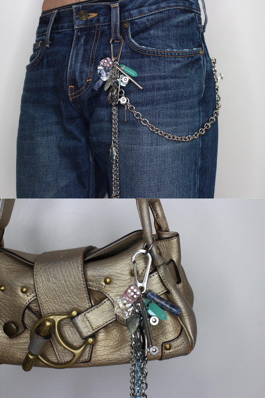 Optic Chain Keychain - Blue