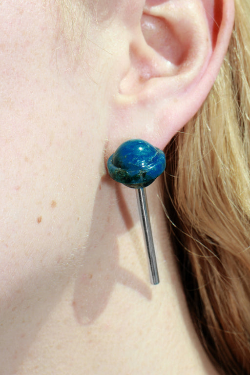Sucker Earrings Blue - Raspberry
