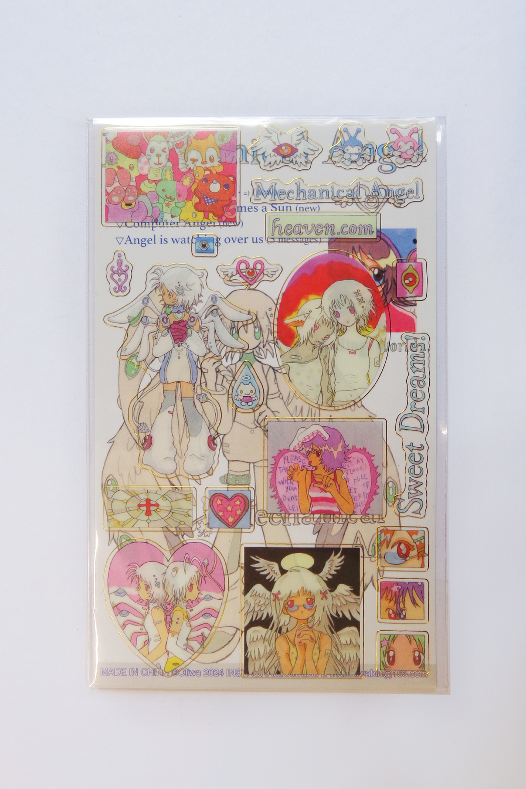 MECHANICAL ANGEL STICKERS - OLIWABU