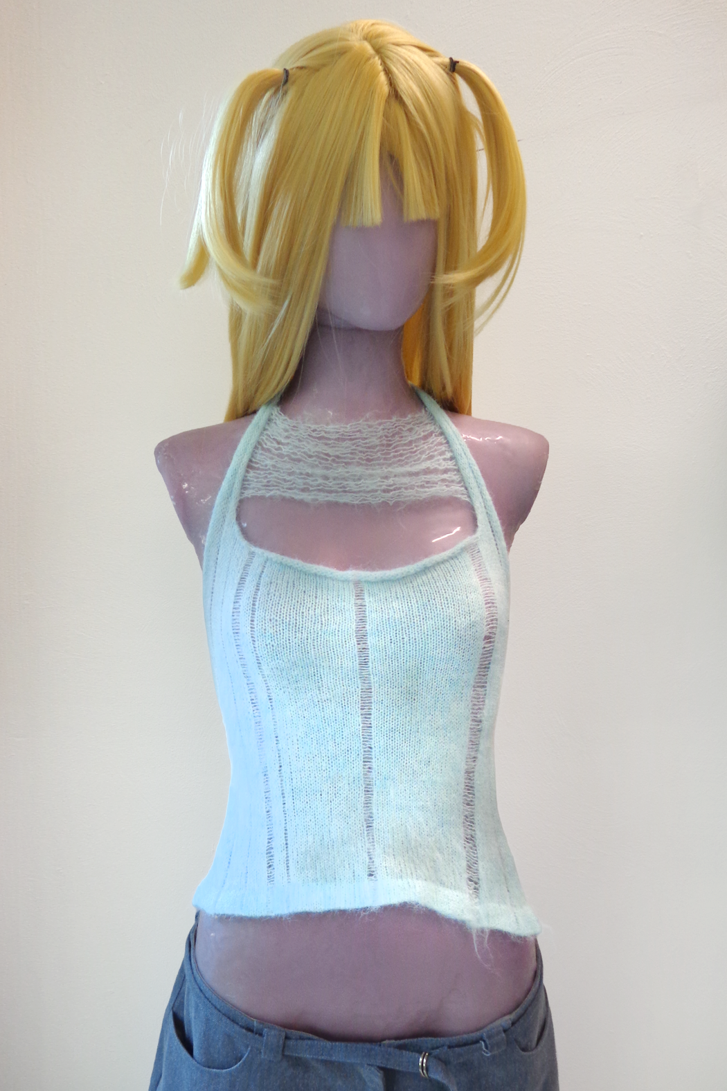 HALTER MINI - BABY BLUE MOHAIR