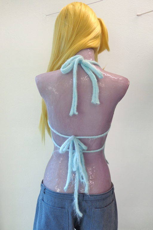 HALTER MINI - BABY BLUE MOHAIR