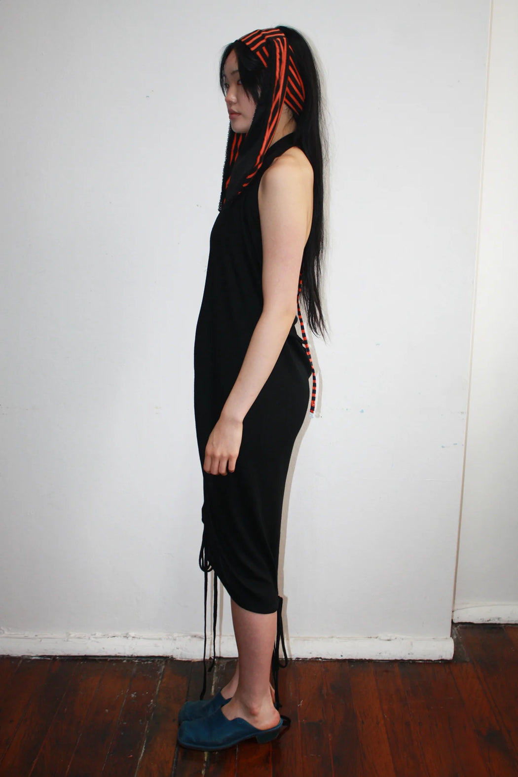 Multiway Tank in Black Merino