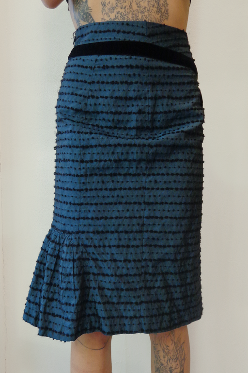 VINTAGE 00S AQUAMARINE MIDI SKIRT