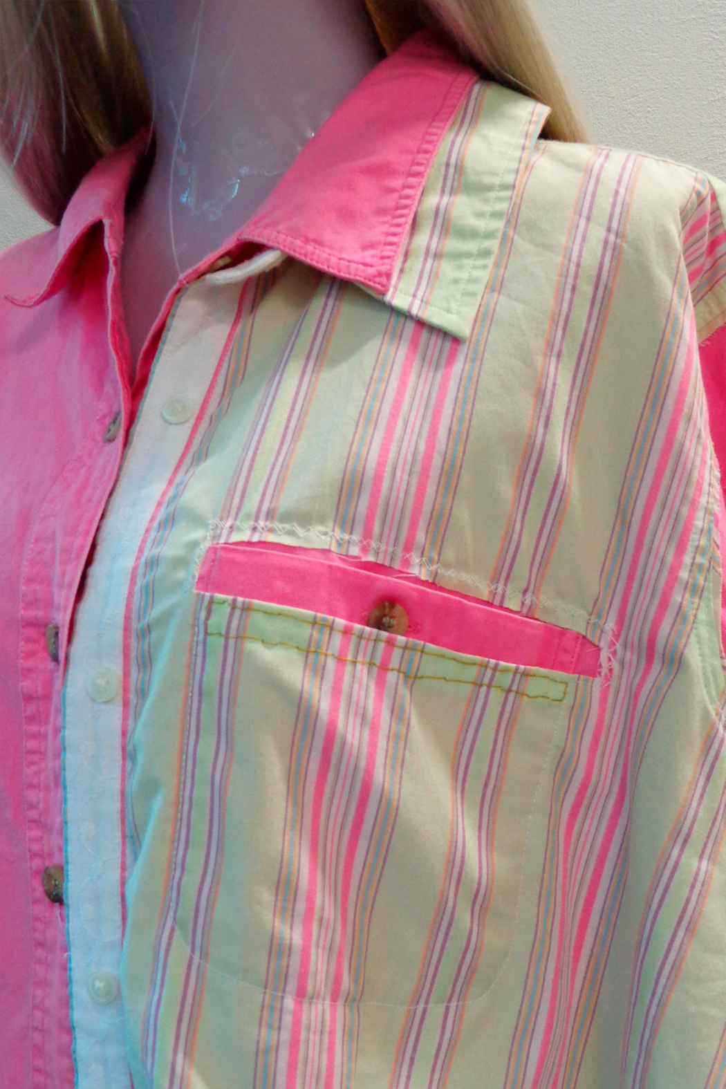 Button Down Pink Double Collar