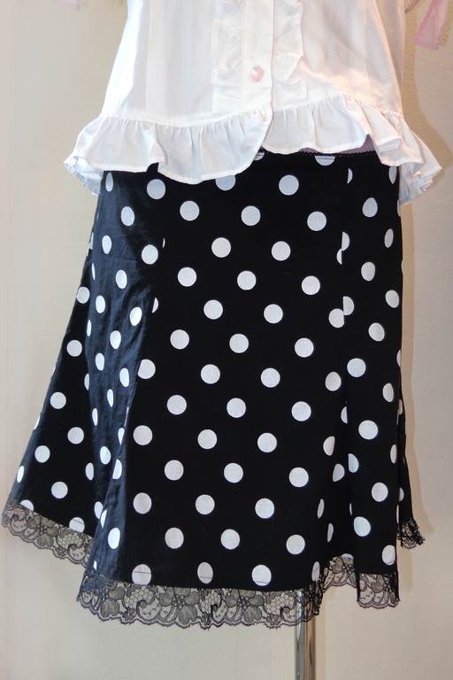 DIGIT@L CLOTHING POLKA MINI SKIRT