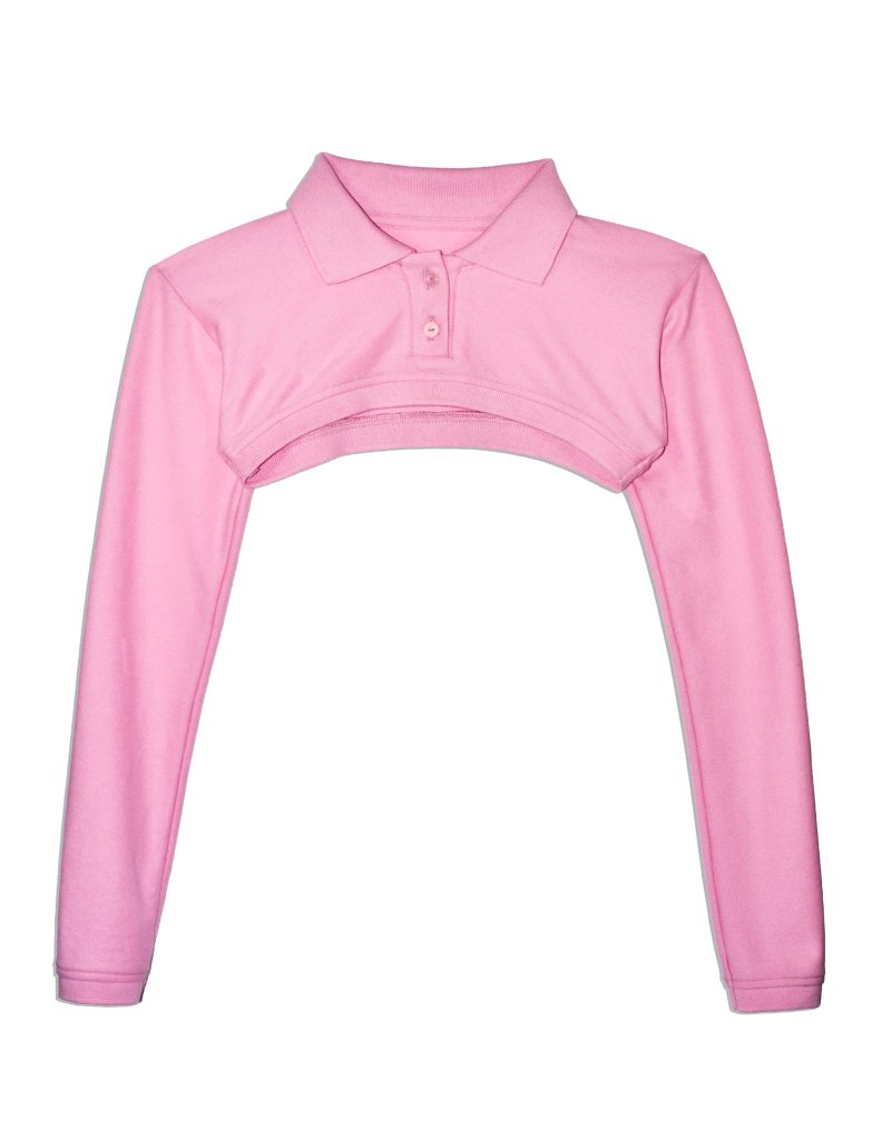 MINI POLO LONGSLEEVE - BUBBLEGUM PINK