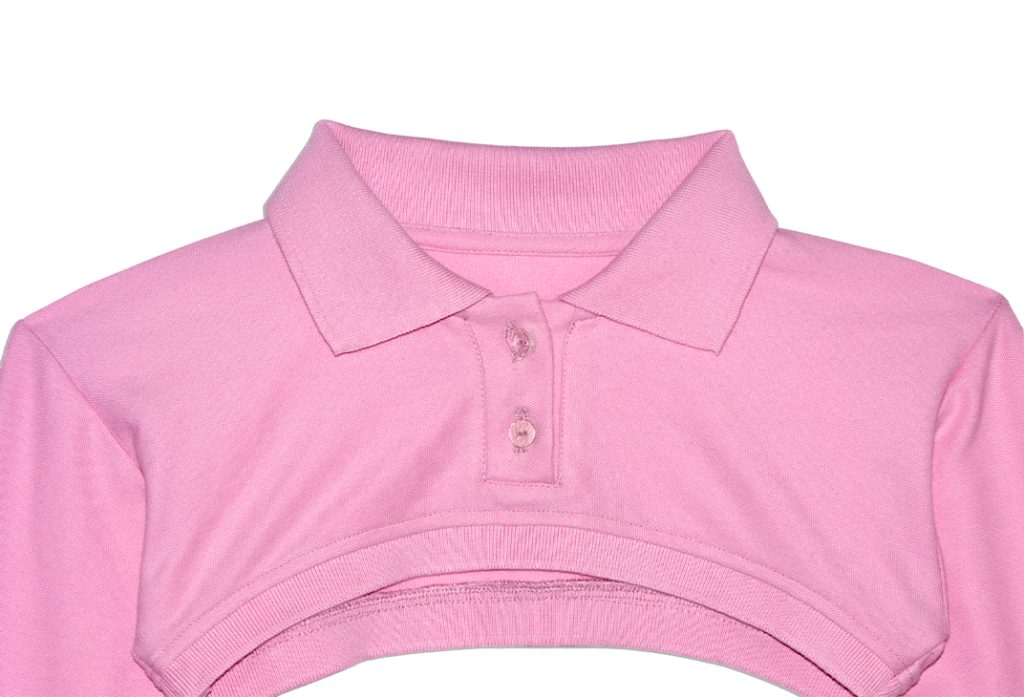 MINI POLO LONGSLEEVE - BUBBLEGUM PINK