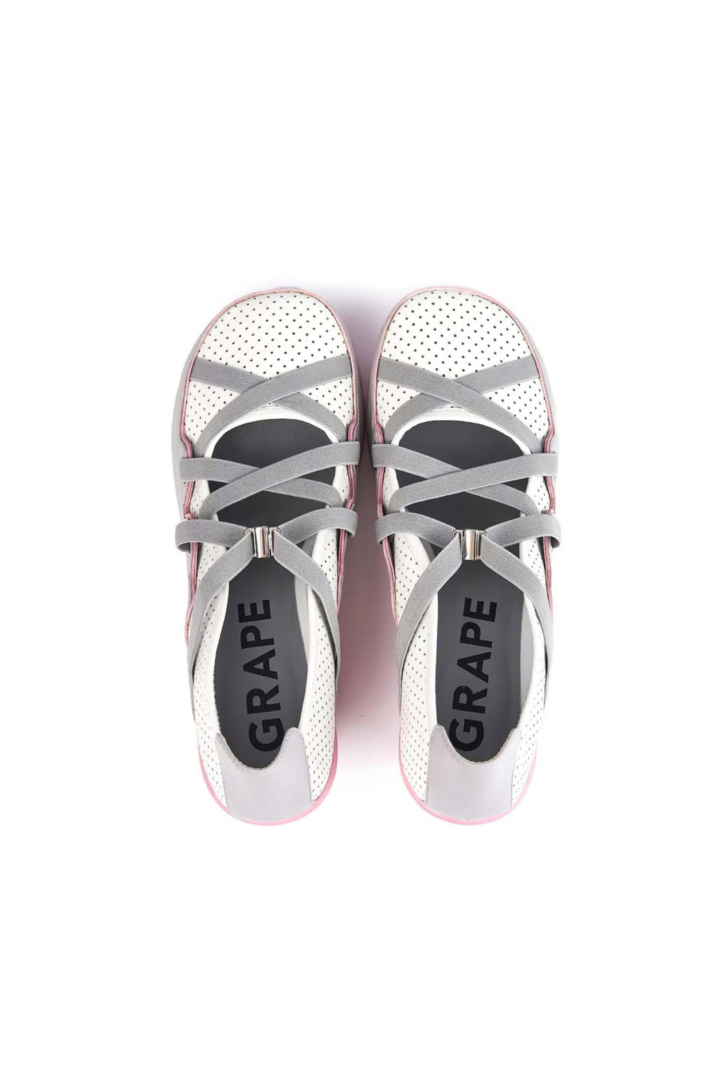 White Pink Strappy High-Heels