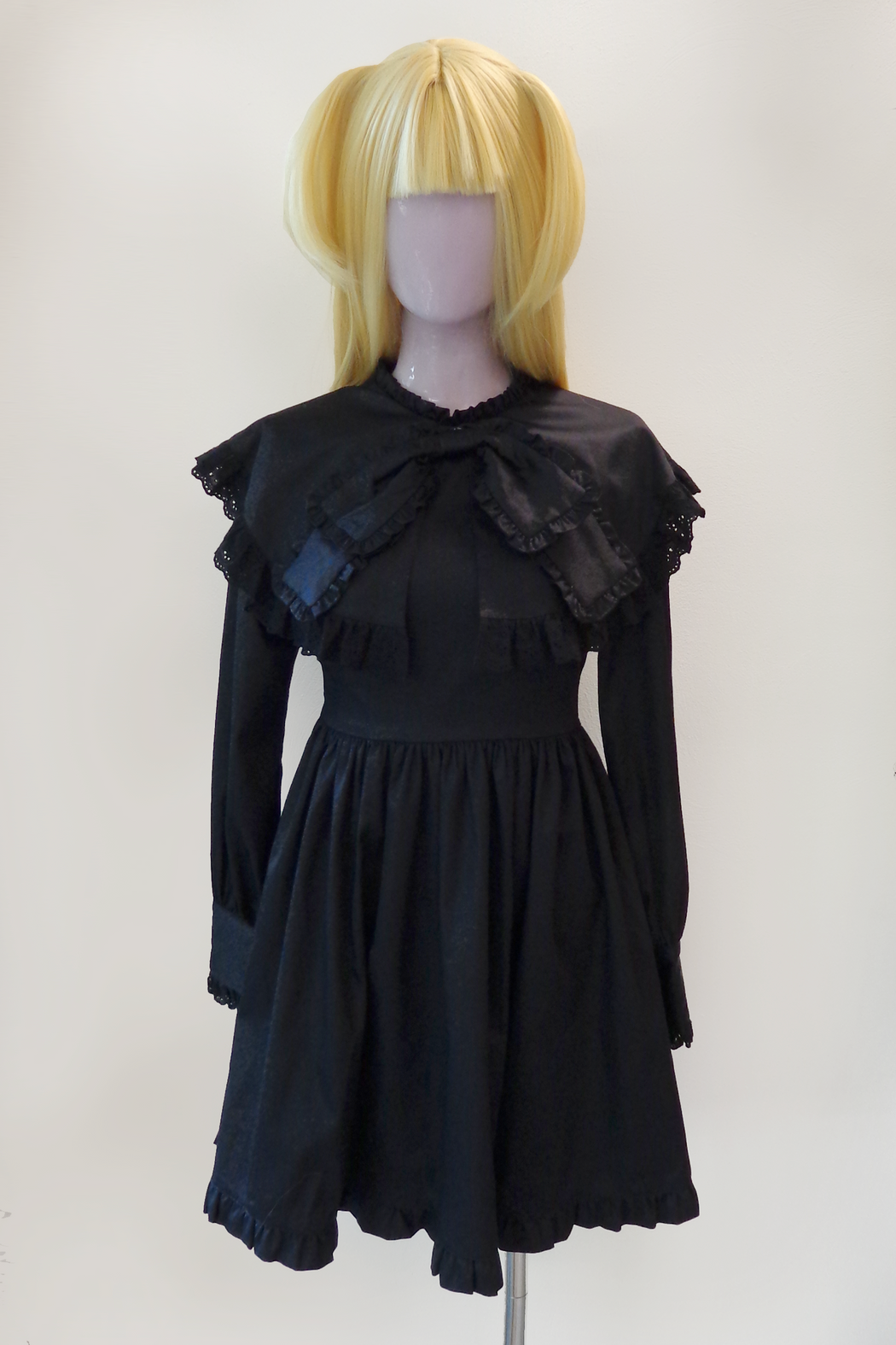 BLACK CLOAKED DRESS