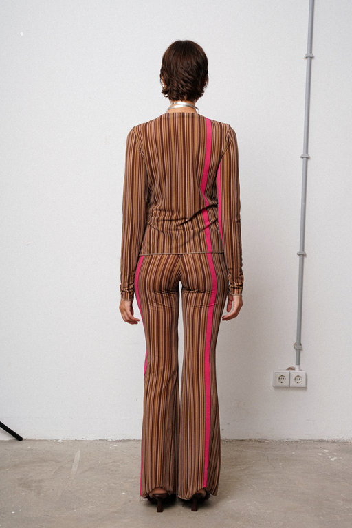 Printed Striped Pants