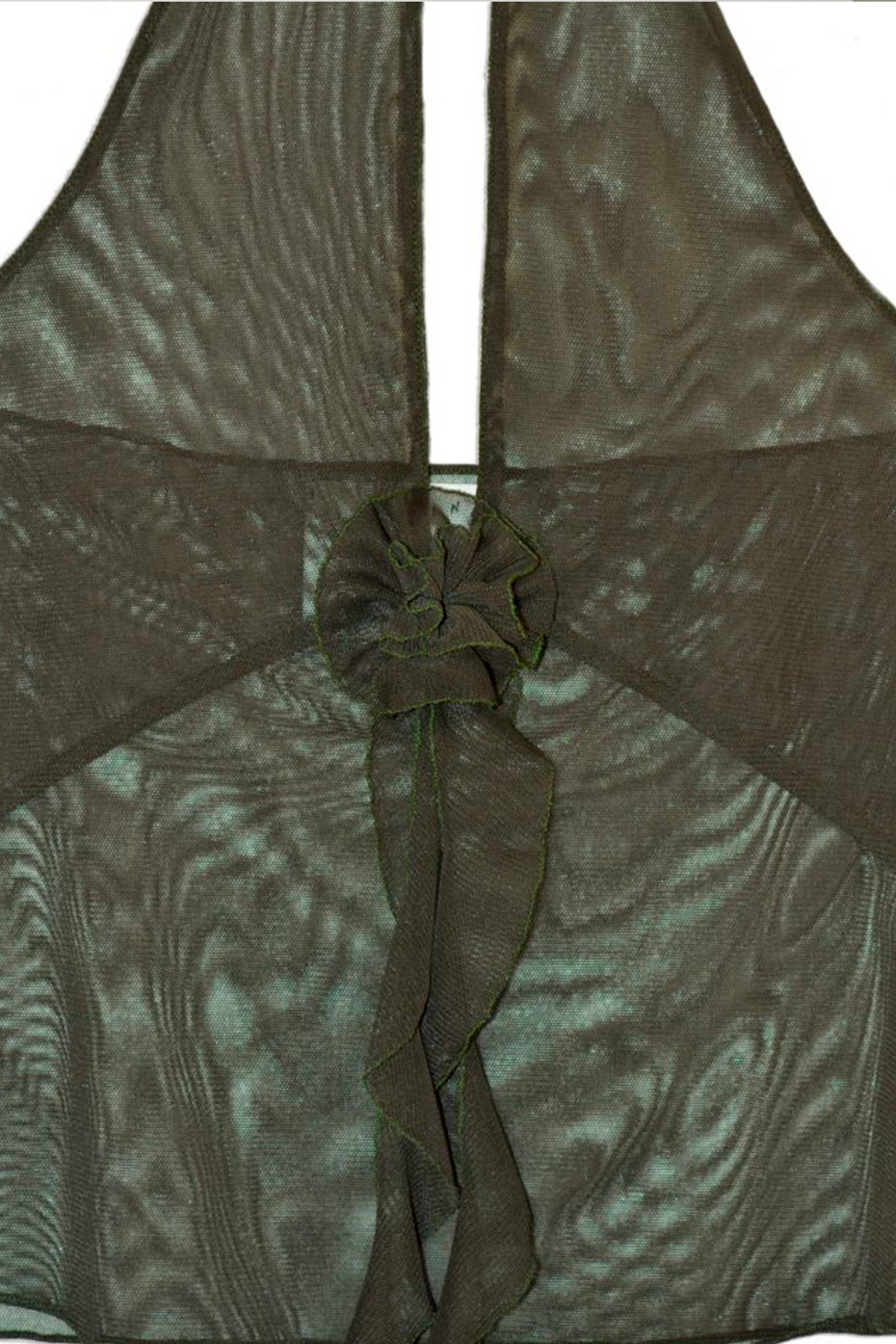 ROSE HALTER TOP - GREEN